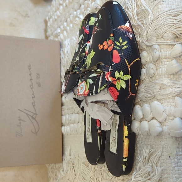 Vintage Havana NIB Betty Mule Black Floral - Picture 5 of 8